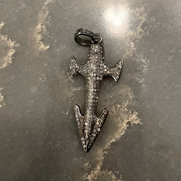 Diamond Anchor Charm - Picture 1 of 1